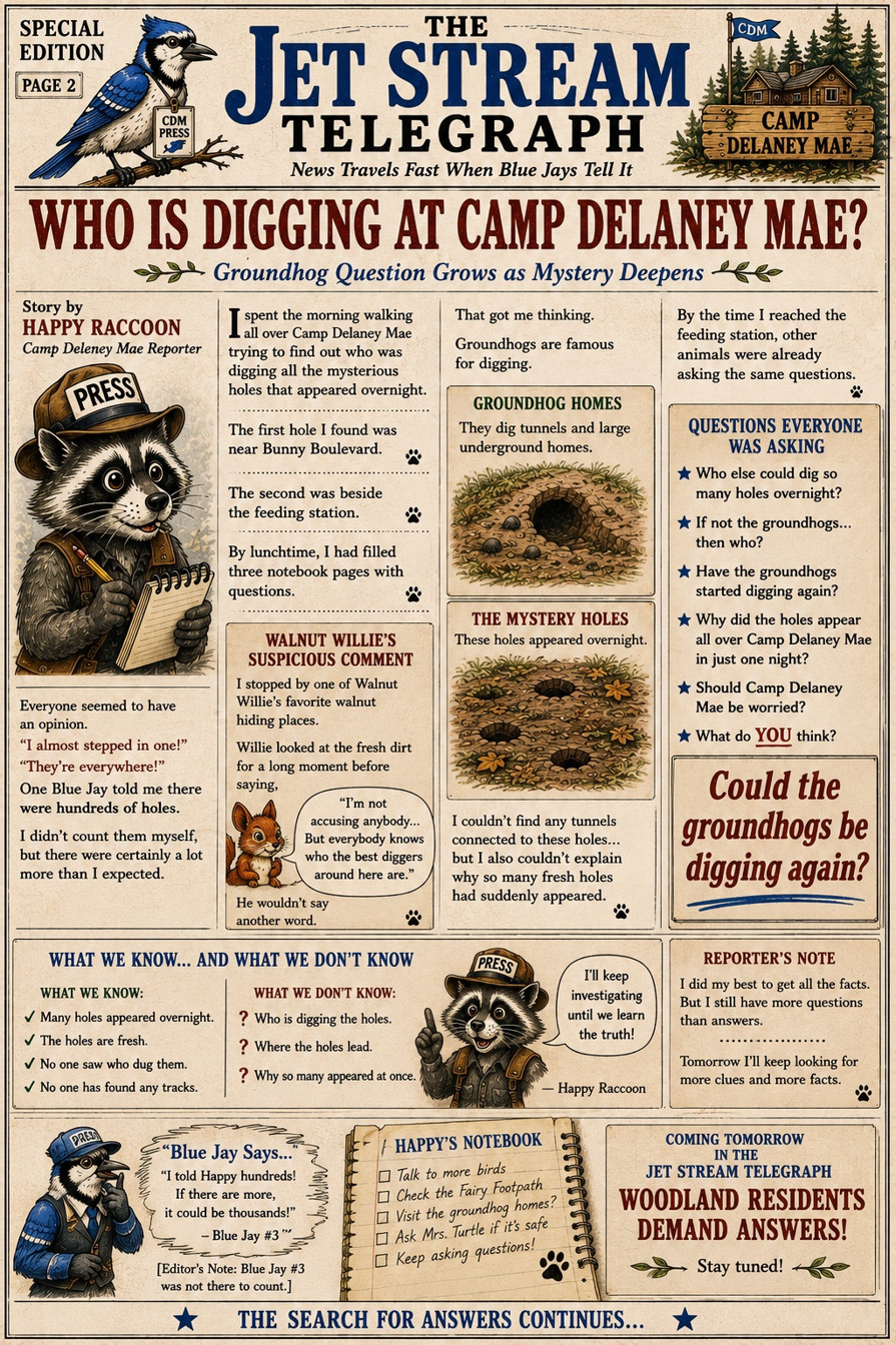 Who Is Digging at Camp Delaney Mae?