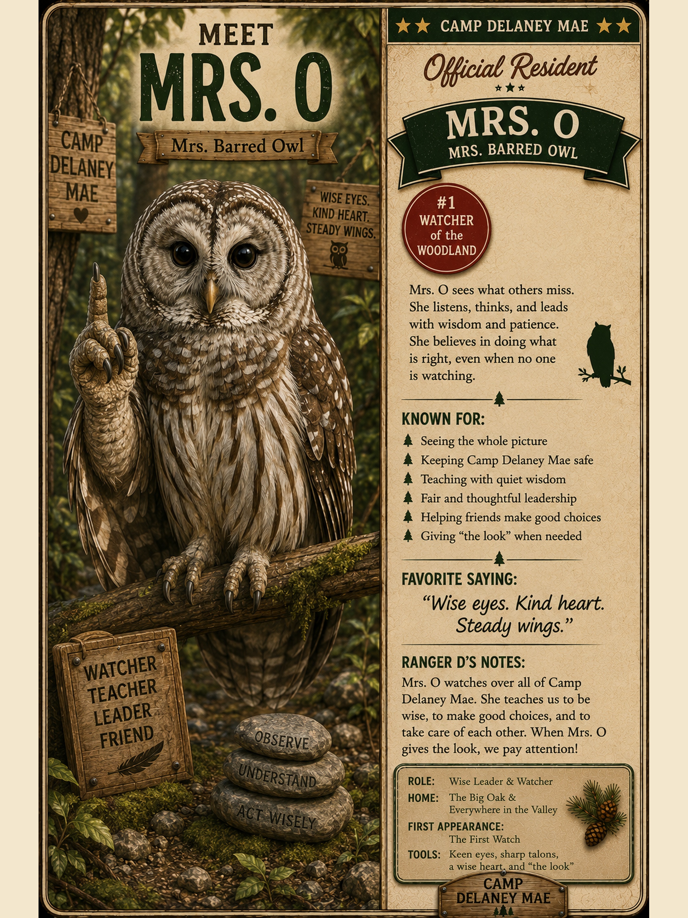 Mrs. O character card